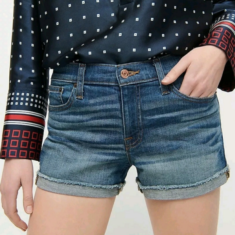 J. Crew High-rise Denim Shorts Women"s Size 29